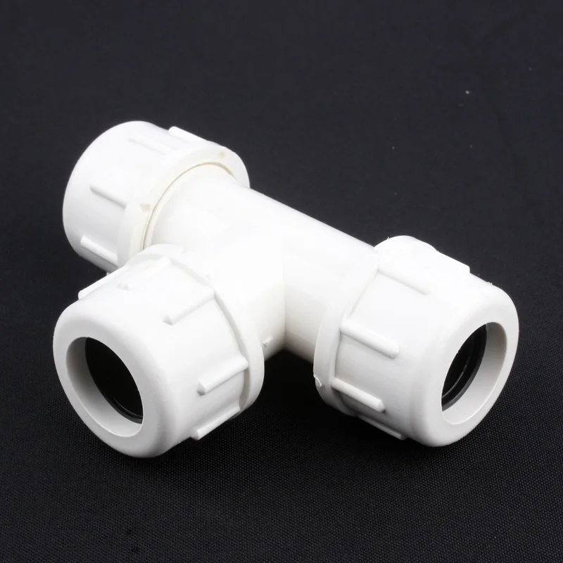 

40mm(1 1/2inch) PVC Fast Connectors Water Pipe Connector Straight Tee Water Fittings NuoNuoWell Irrigation Accessories