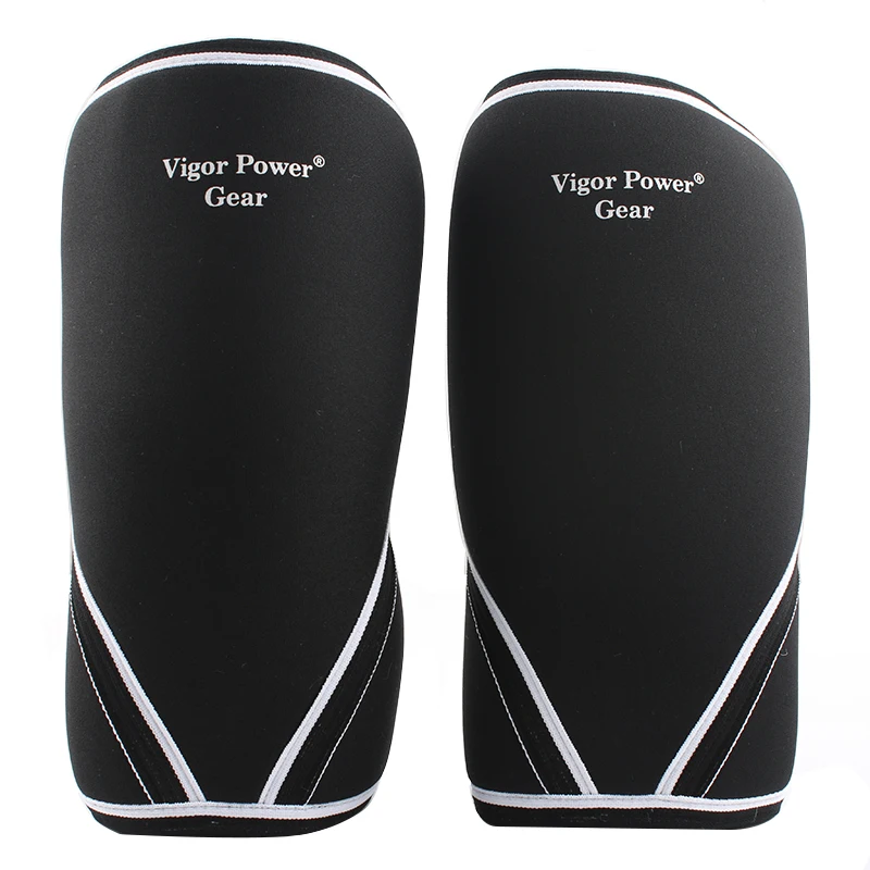 Vigor Power Gear Weight Lifting Knee Sleeves, Neoprene Knee Supports, Power Sports, 7mm Pads