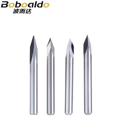 10pc/lot 3.175mm 3 Edge Carbide Pypamid bits CNC Engraving Bits Router Machine 3 face Stone Carving Woodworking Tools