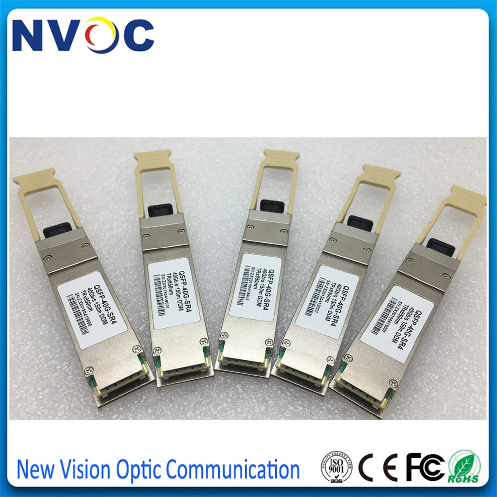 

40G QSFP 850nm DOM Transceiver,40Gbps QSFP-40G-SR4 Ethernet 100M 300M 150M MPO Connector DDM Fiber Optic Module