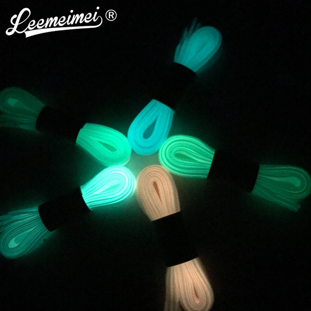 1 paar 80-100 cm sport lichtgevende schoenveter gloed in de donkere kleur fluorescerende schoenveter Athletic Sport shoe lace reflecterende schoenveters