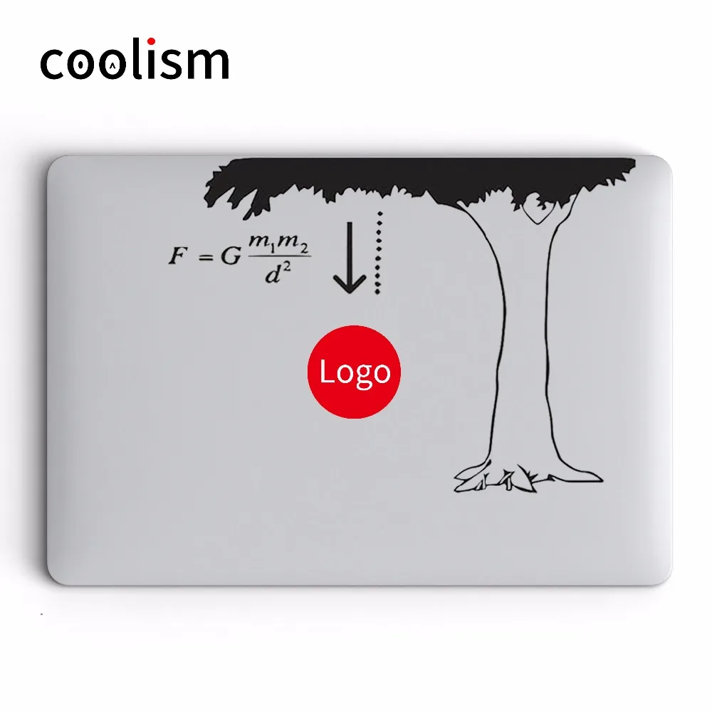 Newton The Law of Gravity Humor Laptop Decal for Apple MacBook Air 13 Sticker Pro Retina 11 12 15 Inch Mac HP Dell Notebook Skin