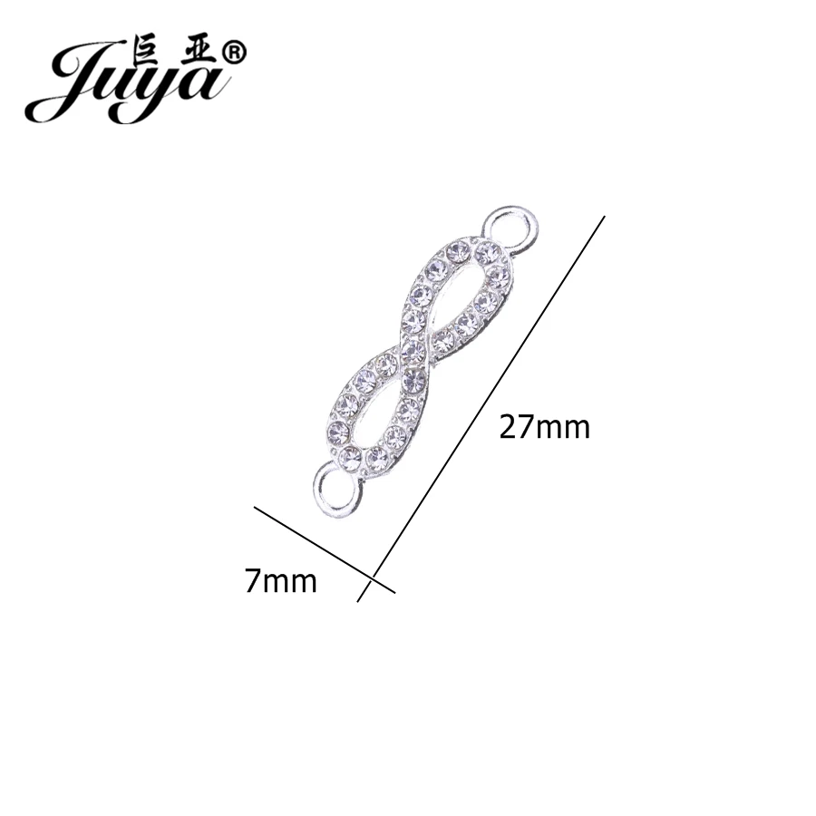 10 Stück verschiedene Unendlichkeits-Kristall-Charms-Anschlüsse für Schmuckherstellung, DIY-Armband, Halskette, Schmuckzubehör, Bastelzubehör – Detail 7