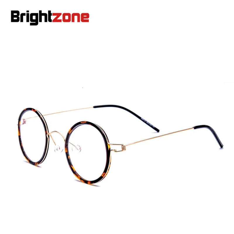 Brightzone Screw Design Frame Male Ma'am Restore Ancient Ways Round Acetate Glasses Denmark With All-match New Pattern Near