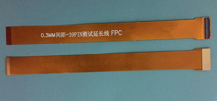39 핀 테스트 익스텐션 라인 FPC, 0.3mm 간격 FPC, 유연한 플랫 케이블, LCD 스크린, 유연한 라인 ZIF 커넥터, 골드 핑거 FPC, 5 개