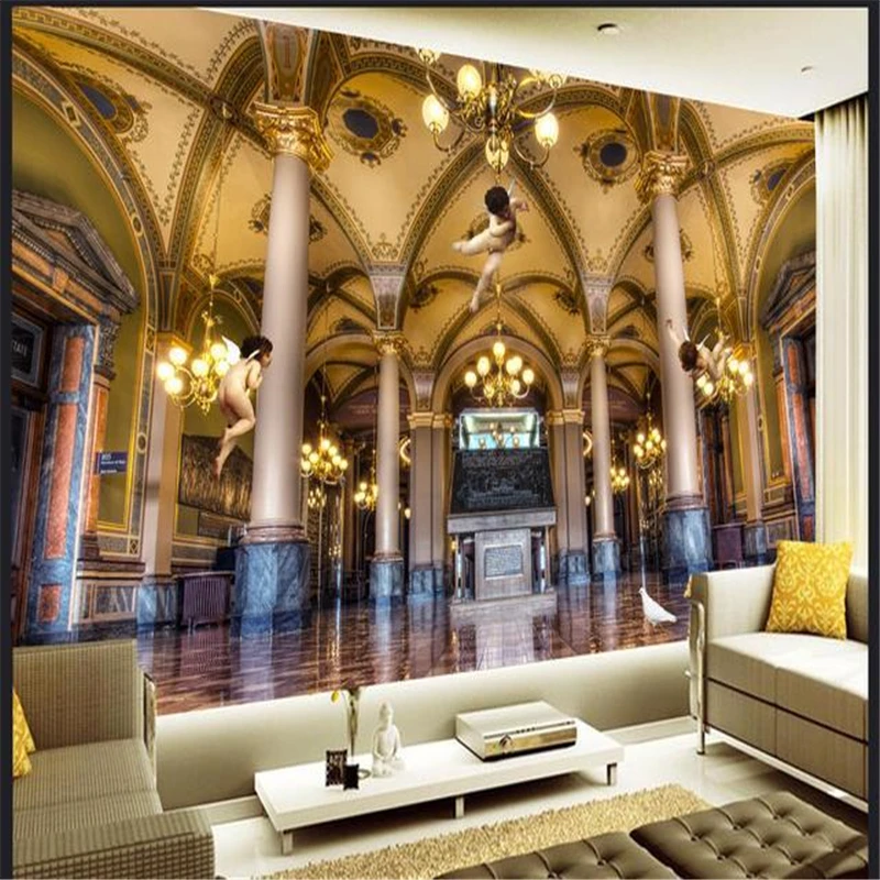 beibehang Large 3d wallpaper for walls mural 3d European Palace angel sofa bedroom wallpaper backdrop papel de parede wall paper