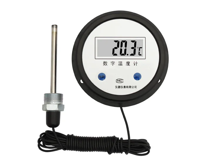 

-50~200 'C LCD display thermostat with probe can be power supply with battery round type wall hanging type temperature meter