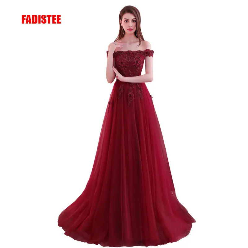 

FADISTEE New arrival elegant party dress evening dresses Vestido de Festa lace gown beading appliques lace-up prom dress