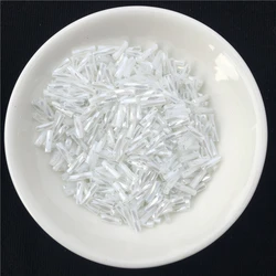 20g/480pcs Size 2x6mm White Twist Bugles Glass Loose Seed Spacer Tube Leptospira Beads For jewelry making DIY sewing Accessories