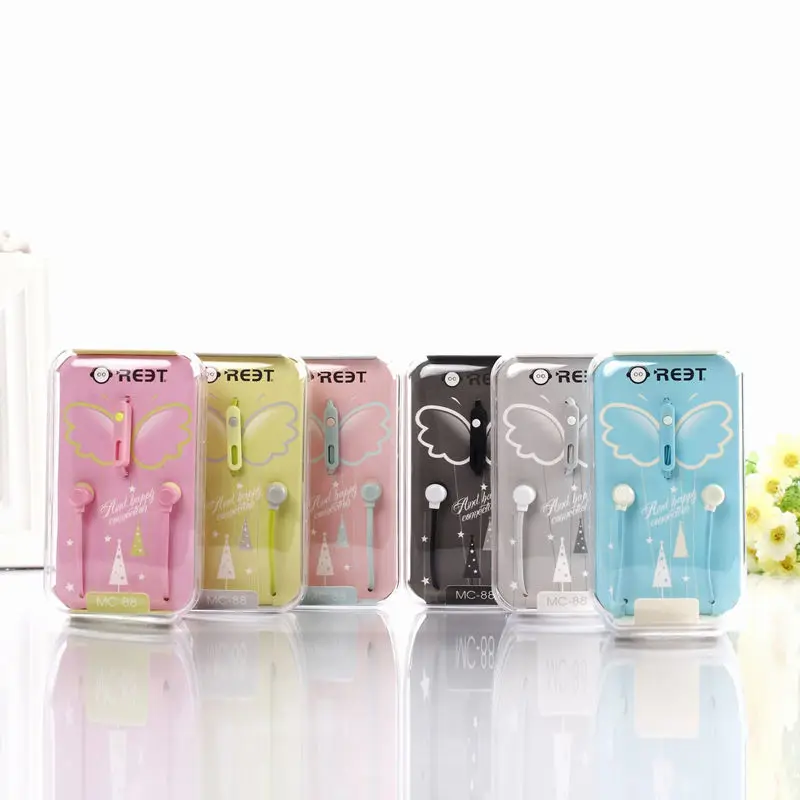 سماعات أذن على شكل فراشة ، لون الحلوى ، سماعات أذن كرتونية ، 3.5 مللي متر ، موسيقى ، مع ميكروفون ، MP3 ، MP4 ، هاتف ، هدية للبنات والأطفال