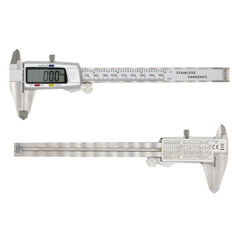 Digital caliper Stainless Steel Electronic Digital Vernier Calipers 6Inch 0-150mm Metal Micrometer Measuring tool caliper Gauges