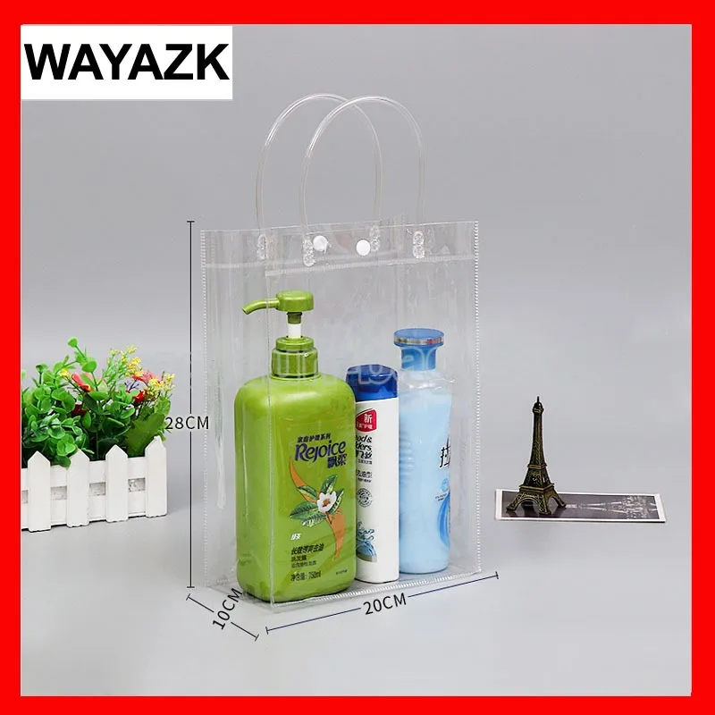 (100pcs/lot) wholesale waterproof  transparent shopping bag