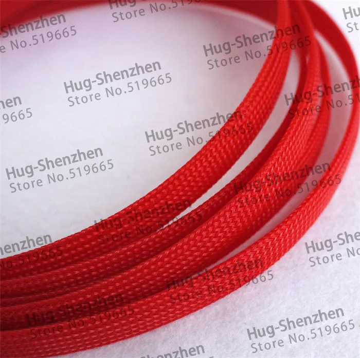 50M Cable Sleeves 10mm 10 Colors Snakeskin Mesh Wire Protecting Nylon Tight PET Expandable Insulation Sheathing Braided Sleeves