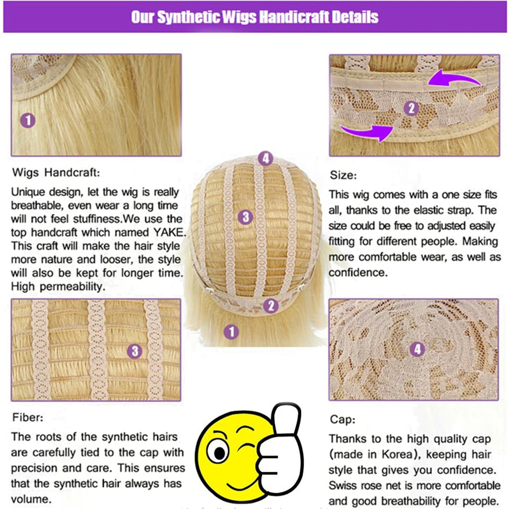 Snoilite gerade synthetische Perücken für afroamerikanische schwarze blonde Frauen, lange braune PianoMixed zweifarbige Perücken mit Pony