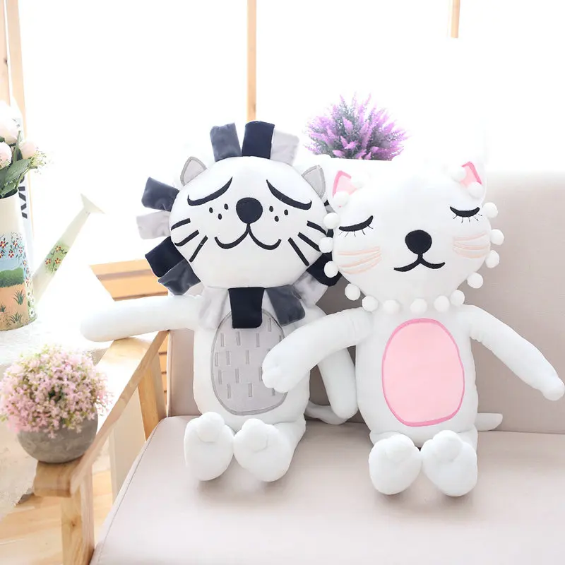 15.5 inch Kawaii Cat & Lion Plush Toys For Children Room Decor Stuffed Animals DOlls  Kids Baby Appease Doll Christmas Gift
