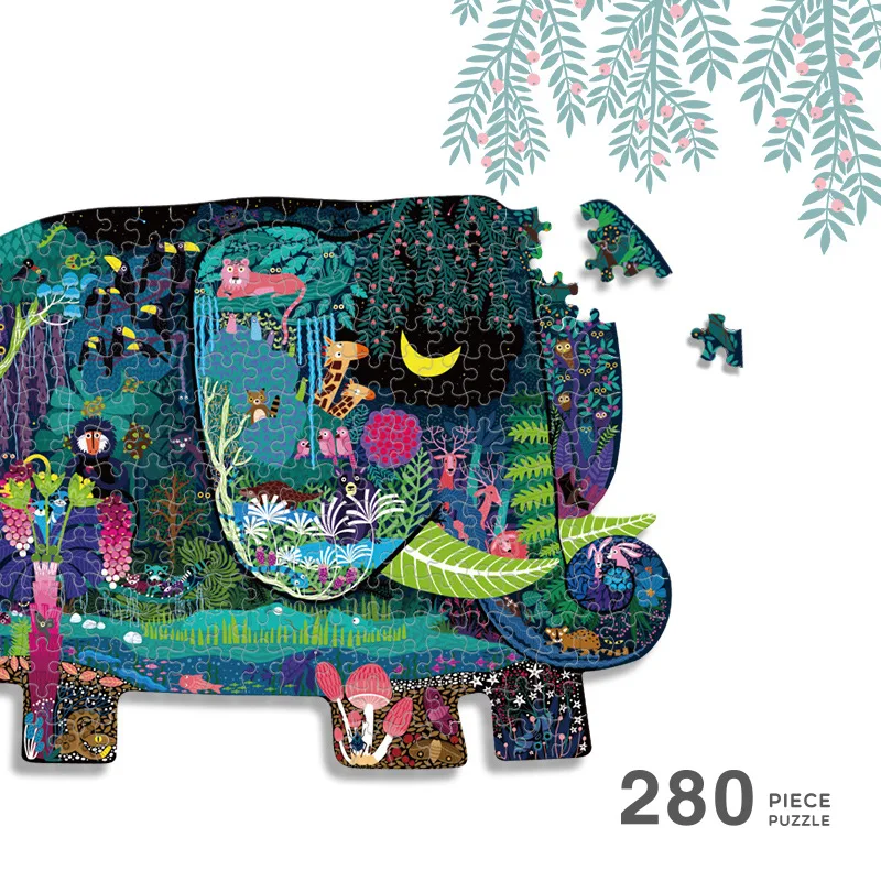 MiDeer 280 piece puzzle elephant dream children paper puzzle jigsaw kids education toy 5Y+