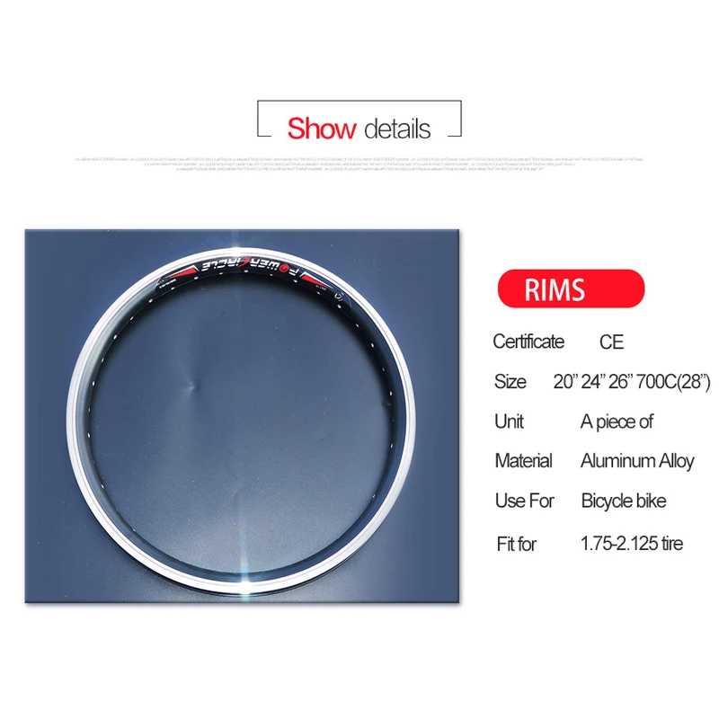 E Bike wheel rim 16\