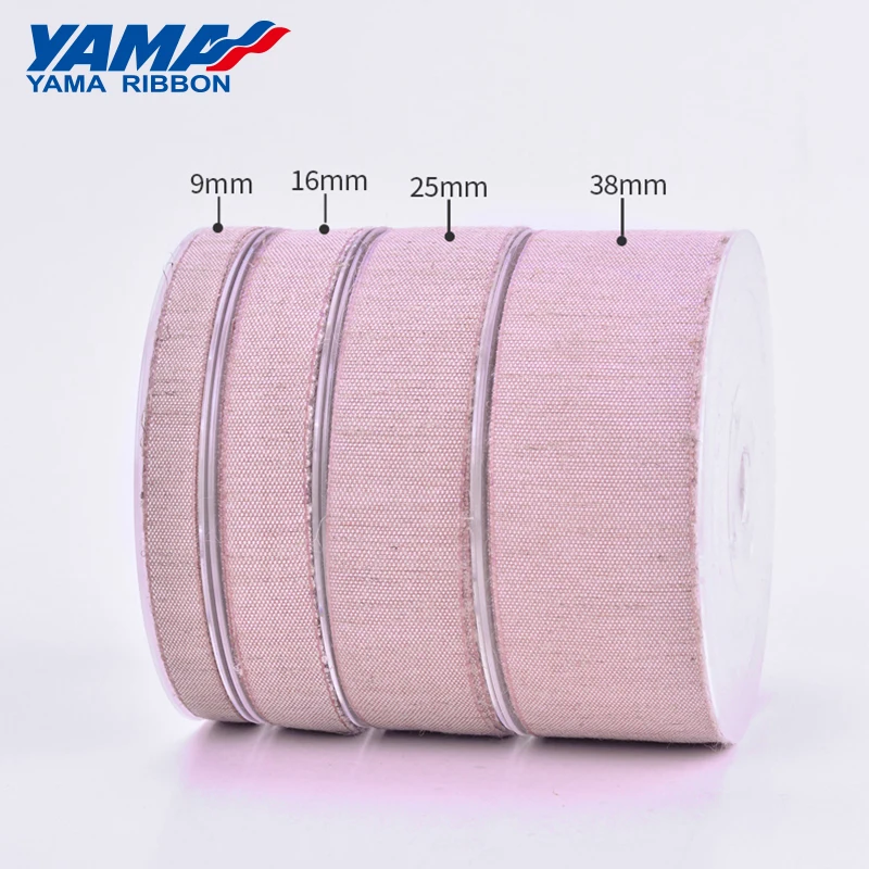 YAMA-Nylon Cotton Ribbon for Gift, Elastic Ribbon, Hand Made, Craft Gift, 50Yards, 9mm, 16mm, 25mm, 38mm, 3/8 \