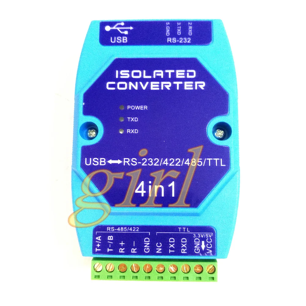 Optical isolation USB to rs485 422 232 interface industrial grade lightning protection USB to serial converter CH340/FT232