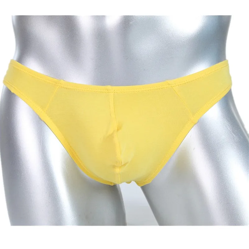 Wholesale Sexy Mens Underwear Modal Briefs Thongs Soft Bulge Pouch Underpants Slip Homme Men\'s Bikini Briefs Thong High Quality