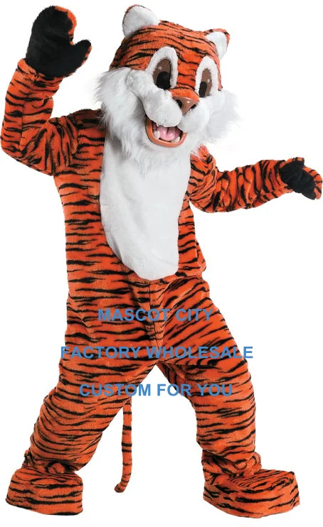 

Custom Made Deluxe Tiger Mascot Costume Hot Sale Adult Size Wild Animal Theme Mascotte Mascota Outfit Suit Fancy Dress SW1106