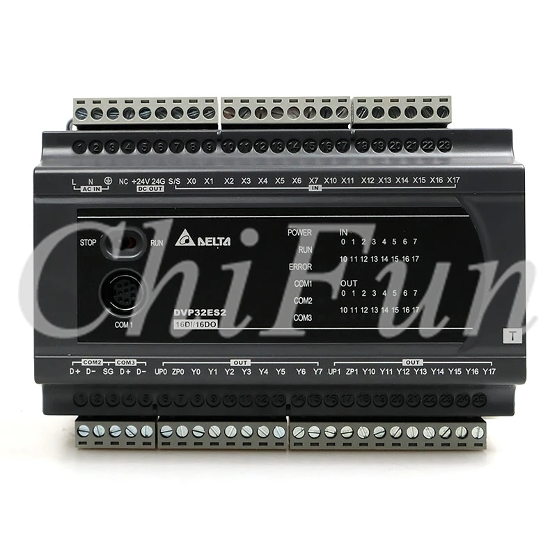 دلتا الأصلي DVP32ES200T DVP32ES200R ES2 سلسلة 100-240VAC 16DI 16DO وحدة تحكم PLC الناتج