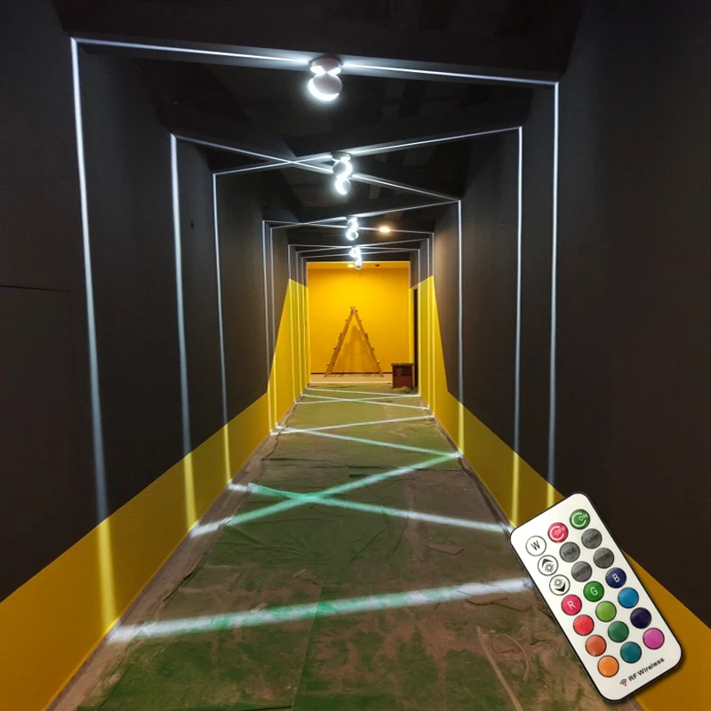 リモコン付きのモダンなledシーリングライト,調光可能なrgbウォールライト,屋内照明,表面実装,バルコニー,寝室,ホテルの廊下に最適です。