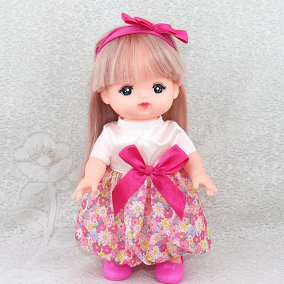 めめこBABY DOLLまとめ売り24 25cm Pink dress+Headband set for baby dolls Handmade Fashion Dress