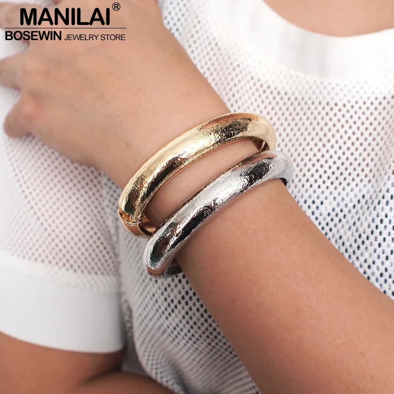 MANILAI-brazaletes de aleación para mujer, joyería de Metal, estilo Punk, a la moda