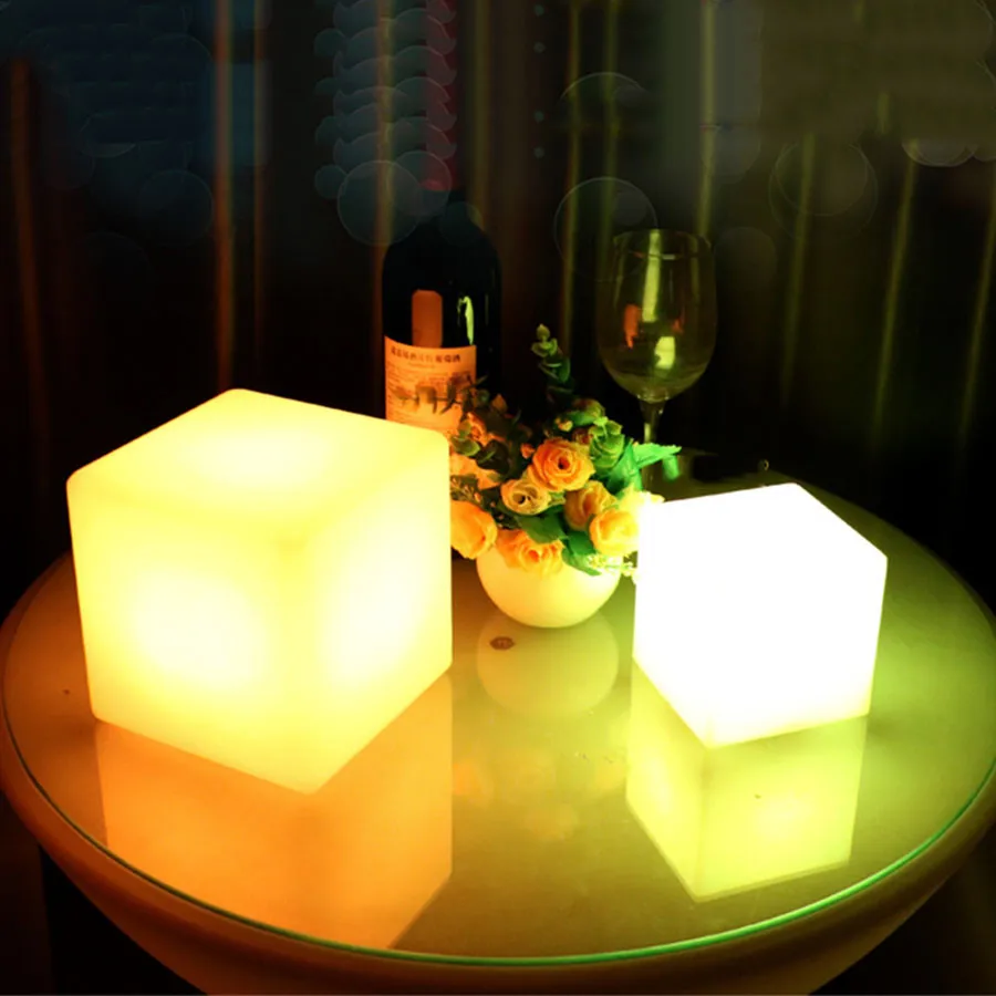 Beiaidi-cadeira de cubo de luz led, à prova d'água, com controle remoto, sem fio, assento para adultos, casa, jardim, decoração de festa