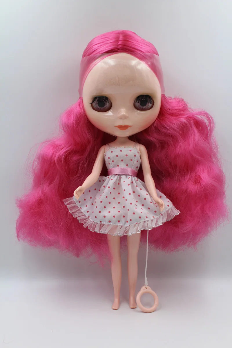 

Free Shipping big discount RBL1-5DIY Nude Blyth doll birthday gift for girl 4 colour big eyes dolls with beautiful Hair cute toy