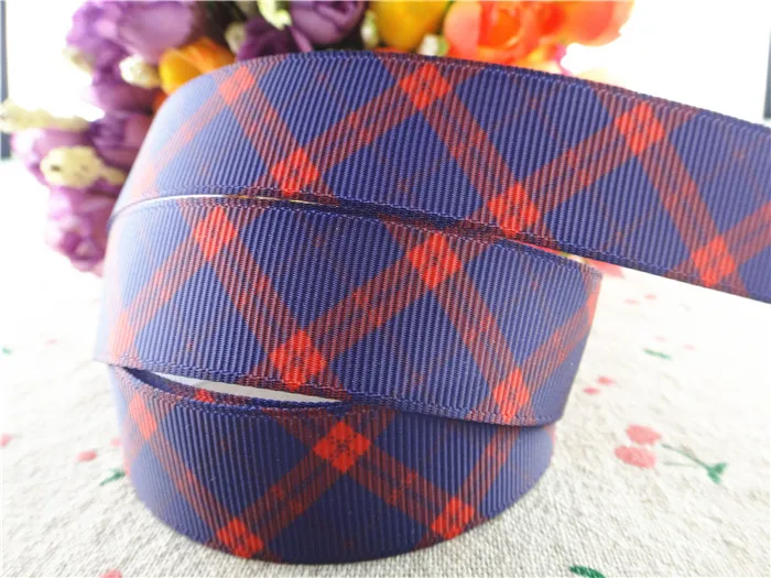 18031602, 22 mm/38 mm, 10 Yards/Los, karierte, bedruckte Ripsbänder, Gitterband, DIY-Bastelmaterial – Detail 6