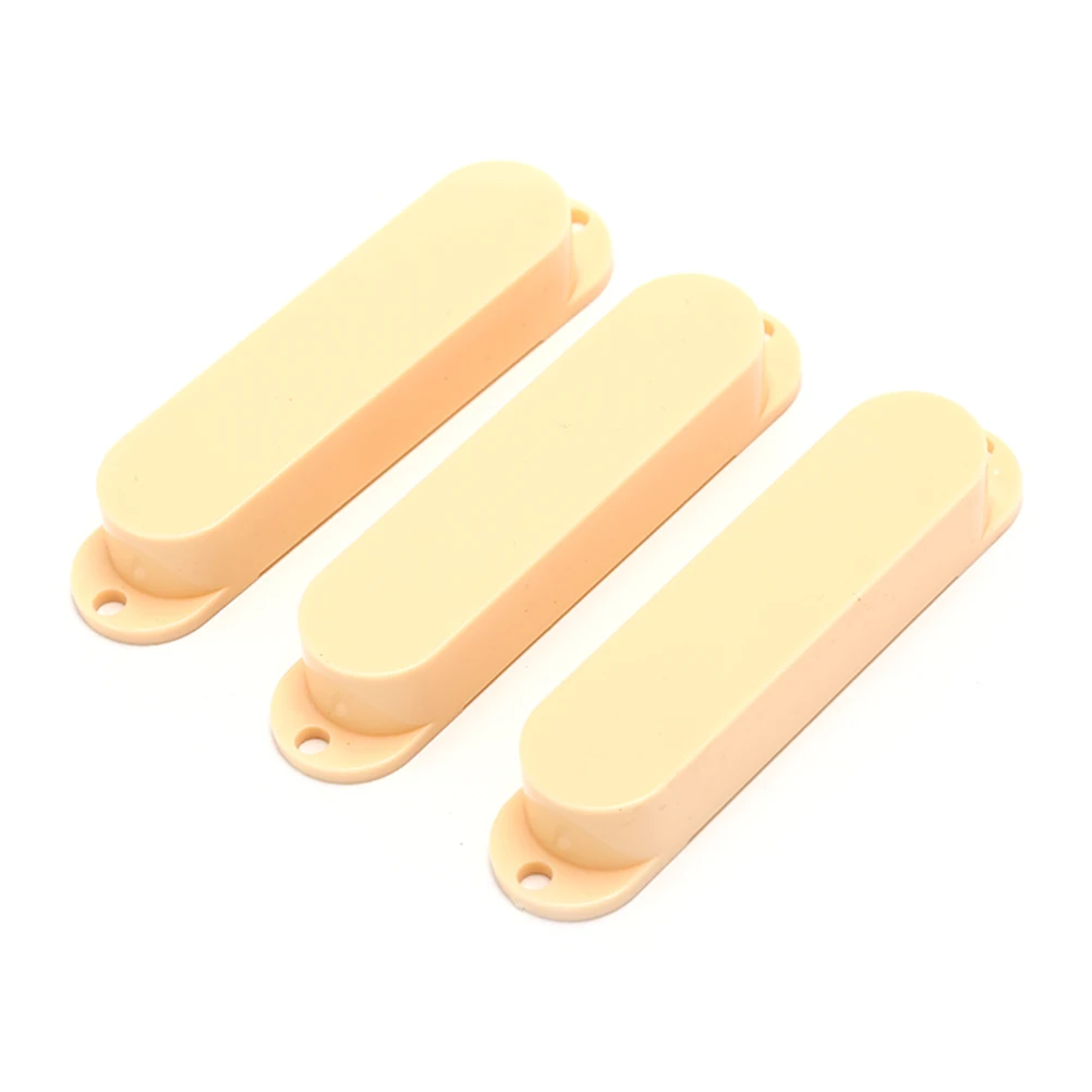 3pcs Electric Guitar Black White yellow Closed Plastic Single Coil Guitar Pickup Covers For single cover pickup cover