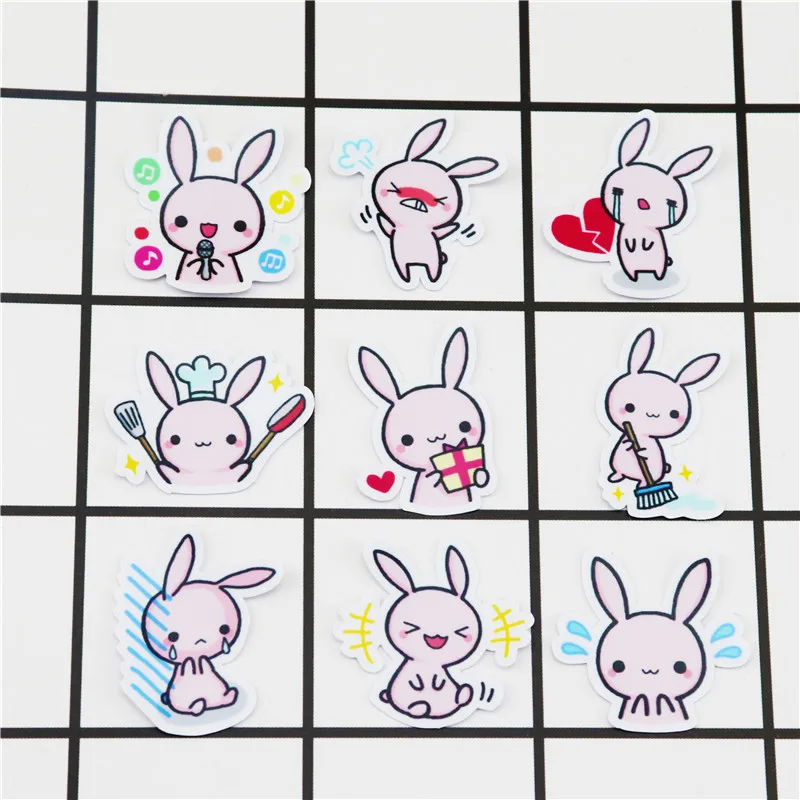 40pcs Creative cute self-made Bunny stickers scrapbooking stickers /decorative sticker /DIY craft photo albums