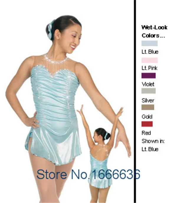 

Custom Figure Ice Skating Dresses For Girls With Spandex Graceful New Brand Figure Skating Competition Dress DR2715