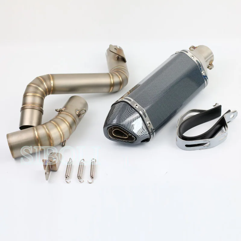 DUKE 200 RC 390 Motorcycle Full Exhaust Muffler Pipe System Front Mid Connector Contact Pipe Tube Fit 200 390 DUKE AK130