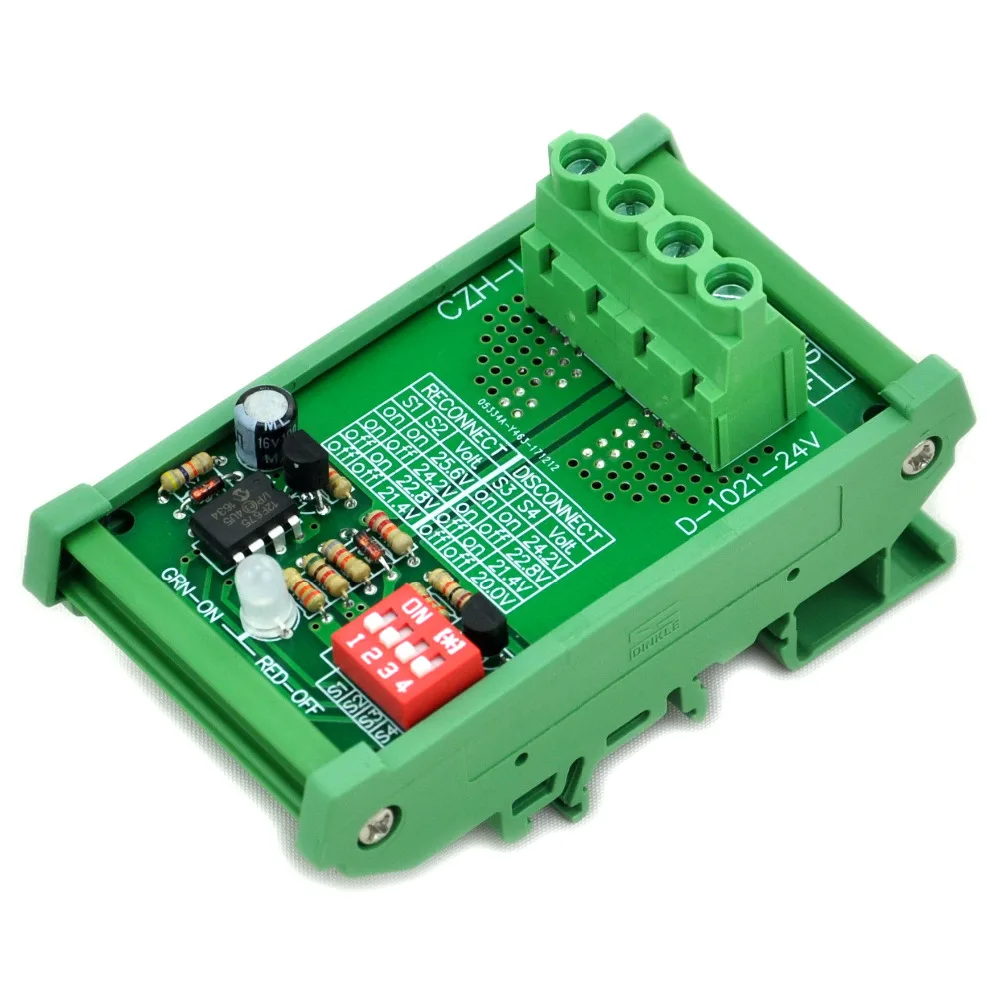 

Electronics-Salon DIN Rail Mount LVD Low Voltage Disconnect Module, 24V 30A, Protect Battery.