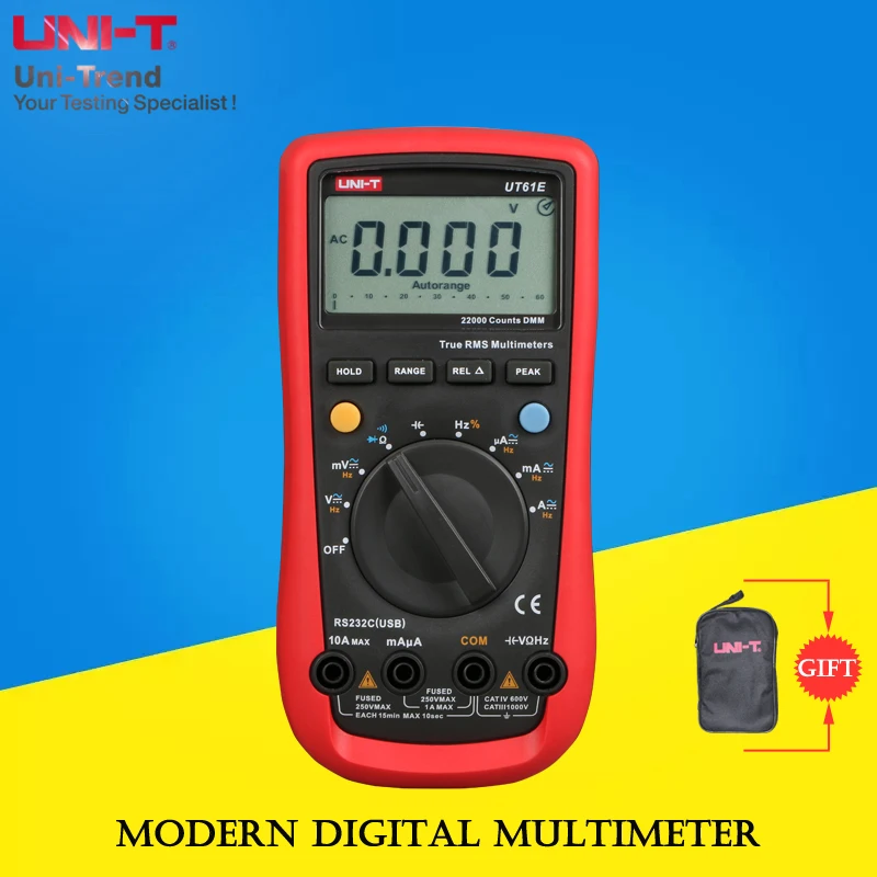 UNI-T UT61A/UT61B/UT61C/UT61D/UT61E Modern Digital Multimeter; Auto range digital multimeter/automatic shutdown function