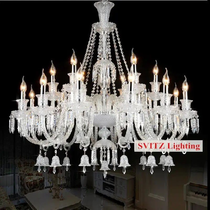 

Grand 100cm Ballroom Led chandelier Lustres E Pendentes hotel hall Home LED art deco crystal light Chandeliers for living room