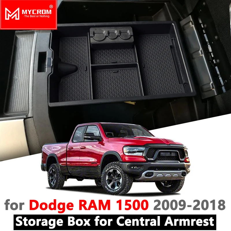 Armrest Box Storage Car Organizer Accessories for Dodge RAM 1500 2009 2010 2011 2012 2013 2014 2015 2016 2017 2018 RAM1500 DS DJ