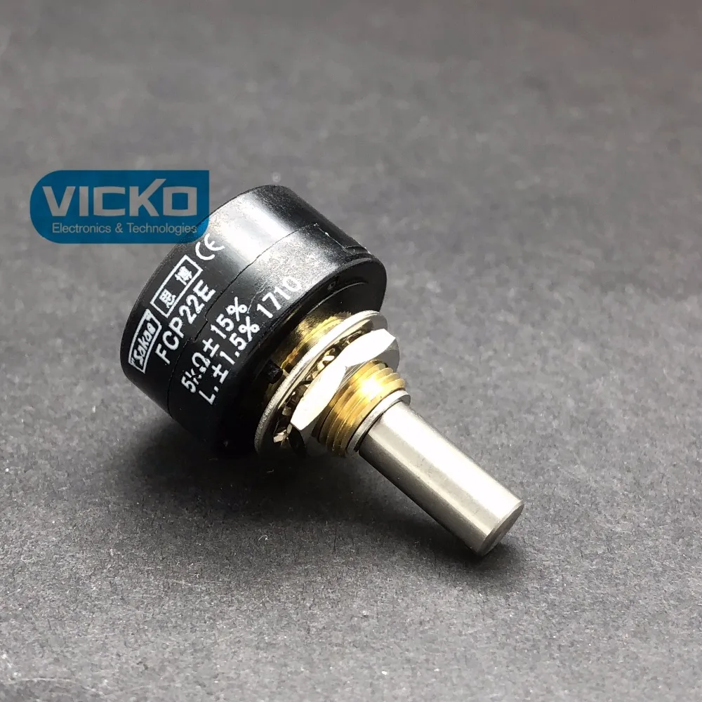 

[VK] ORIGINAL FCP22E 1K 2K 5K 10K Sakae 0.5% Conductive plastic potentiometer 1Turn Japan shaft 20mm switch