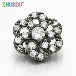 10mm Supplies for Brass Handmade Cubic Zirconia Beads for Diy Jewelry Findings Making, Hole: 1.4mm, Model: VZ133