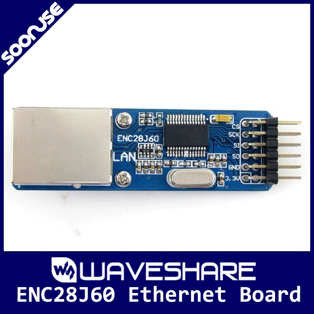 

ENC28J60 Ethernet LAN Network Module SPI Interface RJ45 Connector Ethernet to Serial Converter 51 AVR