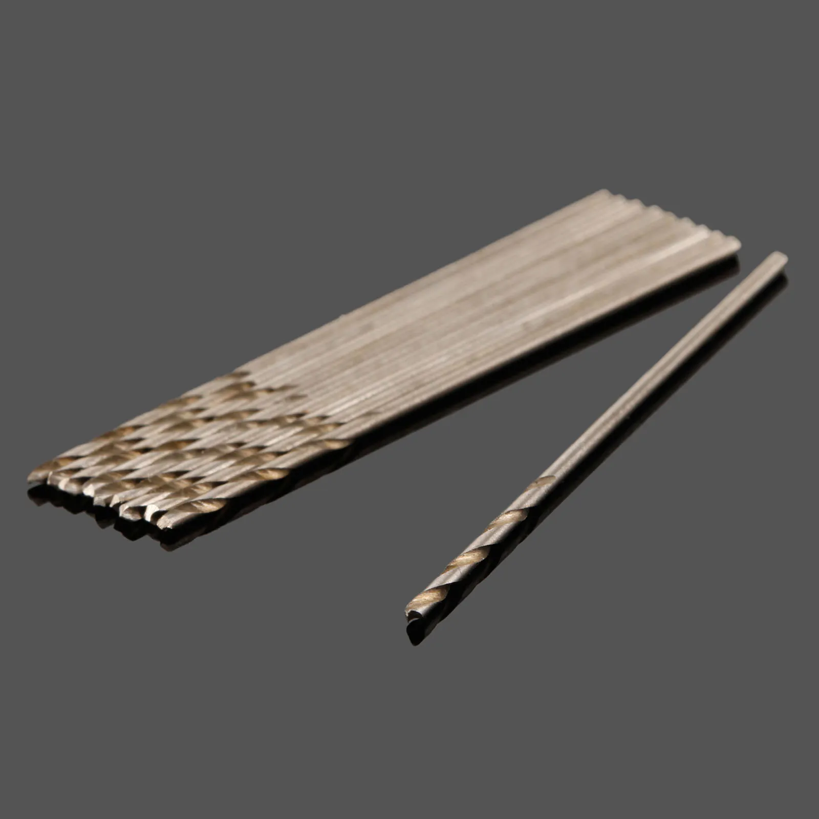 10 Buah Bit Bor Mikro 0.9Mm Pisau Lurus Baja Kecepatan Tinggi Bit Bor Putar HSS Alat Bor Kayu Alat Listrik Bor