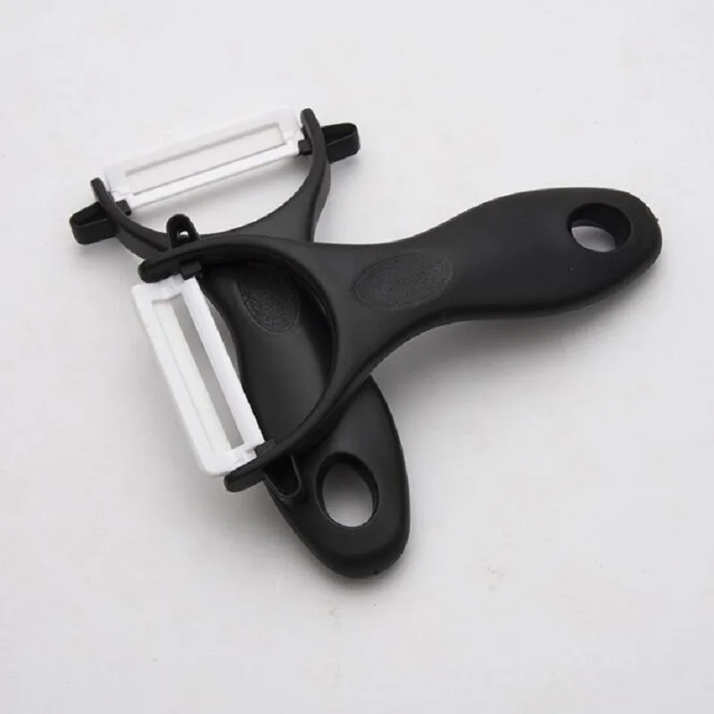 Multifunctional Ceramic and PP Peeler, Vegetable Fruit Peeler, Non-slip Comfortable Handle, Kitchen Accessories, 3 Colors