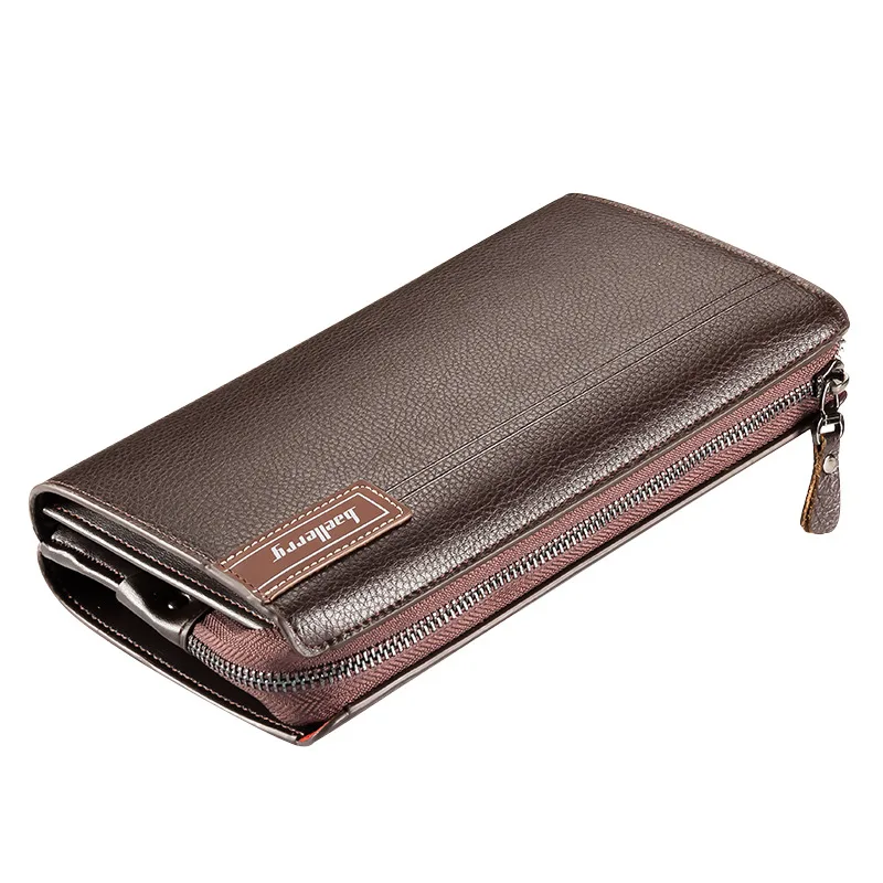 Luxury Wallets With Coin Pocket Long Zipper Coin Purse for Men Clutch Business Male Wallet Double Zipper Vintage Large Wallet