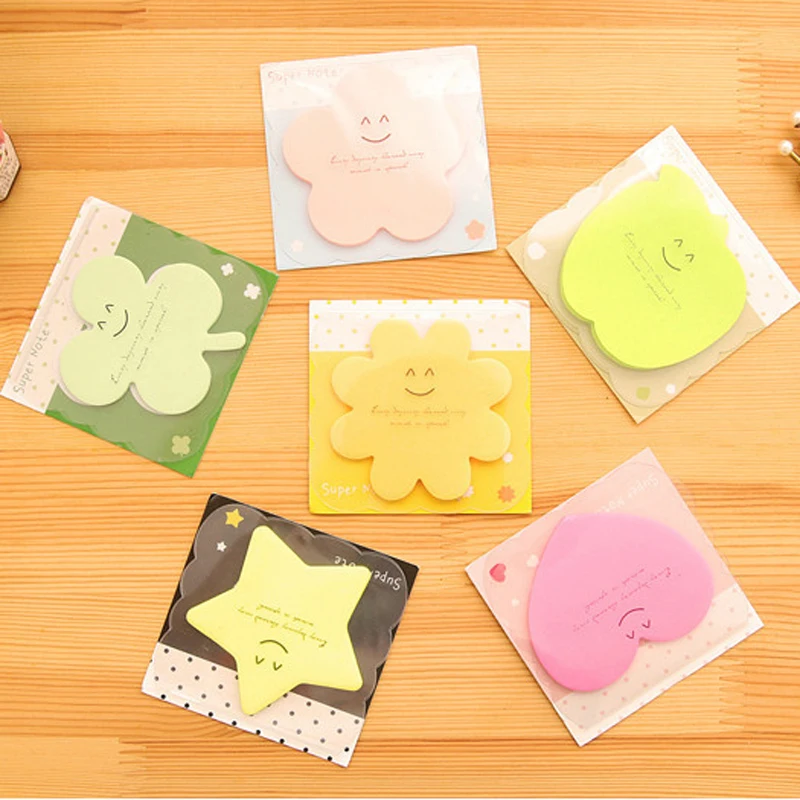 Candy colors Creative Sticky Notes Memo Pad Paper Sticker Gift Cartoon Cute Wall stickers Fridge sticker N times 8 color