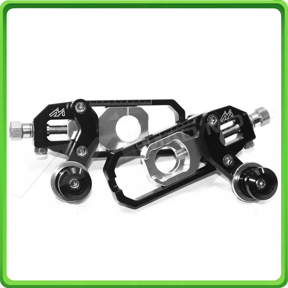 Motorcycle Chain Tensioner Adjuster with spool KASAWAKI Ninja ZX10R ZX-10R 2008 2009 2010 black&silver color