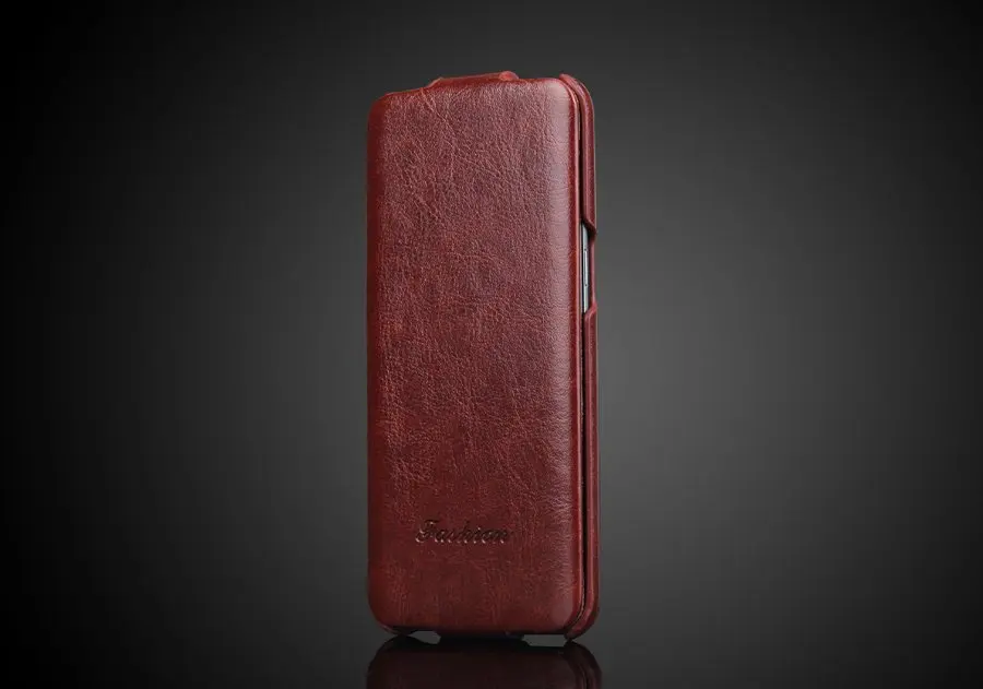 Genuine Leather Vertical Flip Cover Case for Samsung Galaxy S25 Edge S22 S23 Plus S24 Ultra with Free Gift Screen Protector