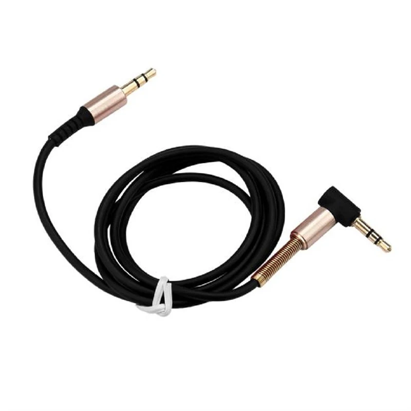 Go2linK 2Pack 3.5mm Right Angle Gold Plated Jack Male to Male Stereo Audio Cable for PC iPod MP3 Tablet Phone Car AUX Auxiliary